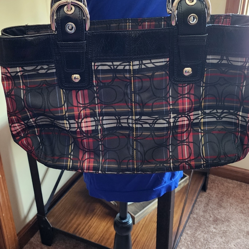 Vintage Coach Poppy Soho Tartan Glitter Plaid Bag - Picture 6 of 16